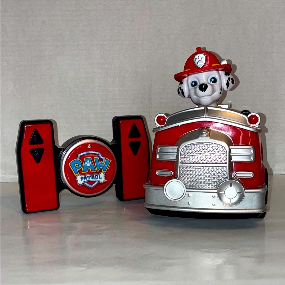 Paw Patrol Red and Silver Rescue Fire Truck with Marshall RC